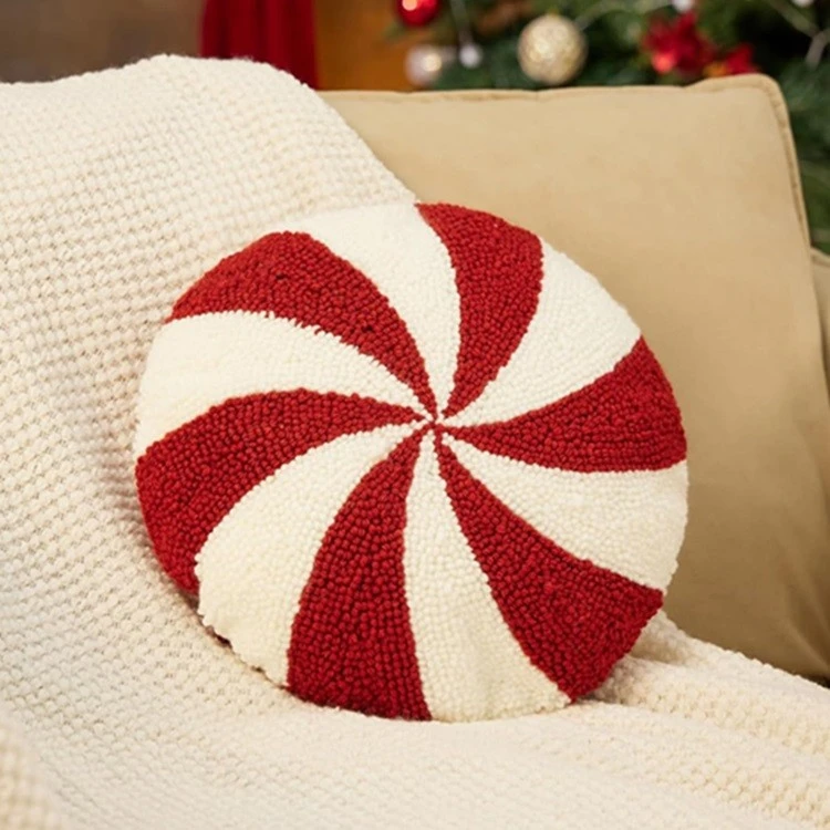 Christmas Pillow Candy Cane Home Decoration